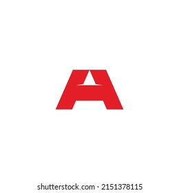 letter ha simple linked geometric logo vector