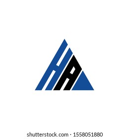 Letter HA simple logo design vector