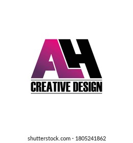 Letter HA simple logo design vector