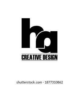 Letter HA simple logo design vector