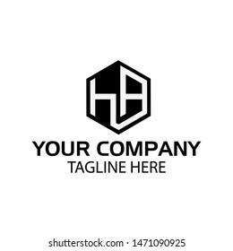 Letter HA stock logo, HA initial., flat design. HA monogram