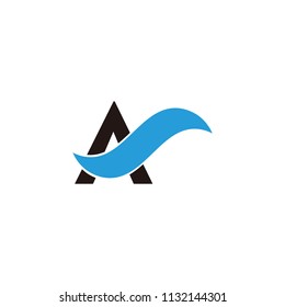letter a with hair icon template. letter a vector logo