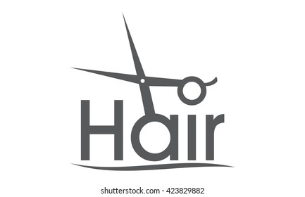 Letter Hair With Scissor and Comb