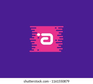 Letter A Halftone Transition Vector Logo