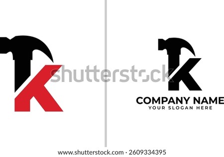 letter, hammer, letter hammer logo, hammer with letter vector file