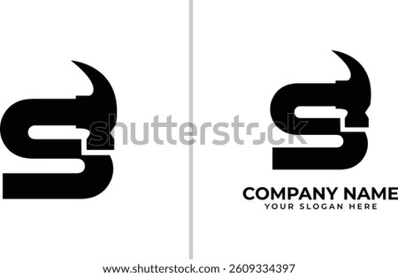 letter, hammer, letter hammer logo, hammer with letter vector file