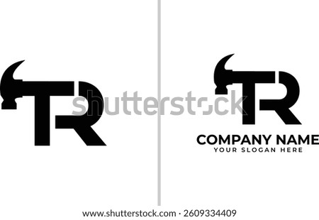 letter, hammer, letter hammer logo, hammer with letter vector file