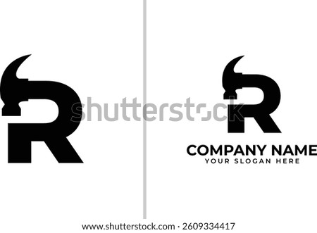 letter, hammer, letter hammer logo, hammer with letter vector file