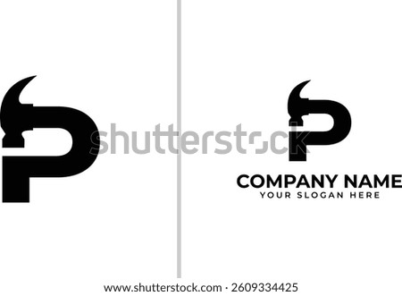 letter, hammer, letter hammer logo, hammer with letter vector file