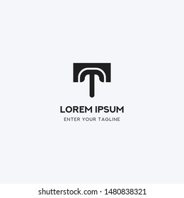letter hammer t logo, letter T concept + hammer icon.
