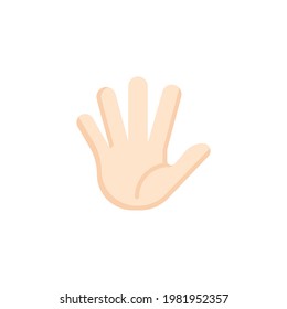 Letter Hand Flat Icon Isolated On White Background