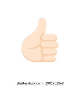Letter Hand Flat Icon Isolated On White Background