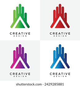 
Conception du logo Lettre A Main