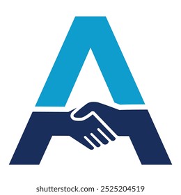 Letter A Hand Shake Logo Vektor Template.eps
