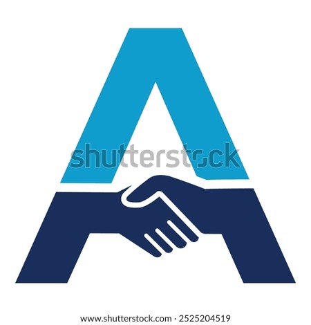 Letter A Hand Shake logo icon vector template.eps
