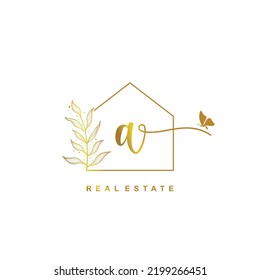 Letter Handwritten Real Estate Logo Concept Stock Vector (Royalty Free ...