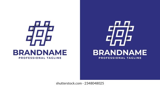 Logotipo de etiqueta de la letra A, adecuado para cualquier negocio con un inicial.
