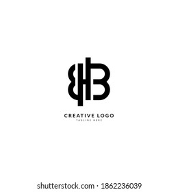 Letter HB. Elegant logotype vector. Minimalist concept