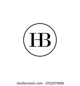 Letter Hb Initial Monogram Logo Design Stock Vector (Royalty Free ...