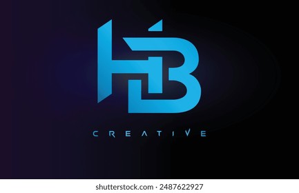 Letter HB logo design creative custom clean two alphabet logo
