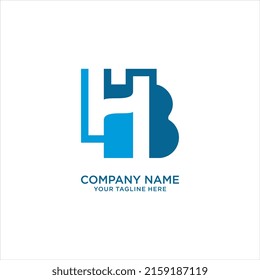 concepto de diseño de logotipo HB de letra