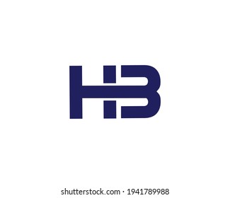 plantilla vectorial de diseño de logotipo HB de letra