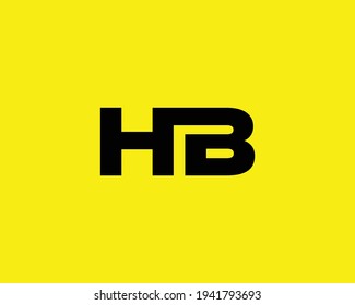 plantilla vectorial de diseño de logotipo HB de letra