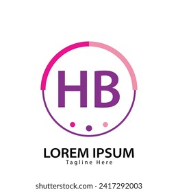 letter HB logo. HB logo design vector illustration for creative company, business, industry
