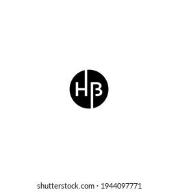 Letter HB monogram logo design vector