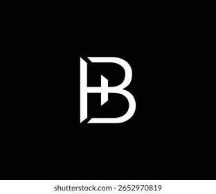 Logotipo limpio de la forma de la letra HB