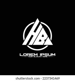 Letra vector de diseño de logotipo de triángulo HB