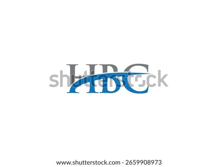Letter HBC logo design vector icon template