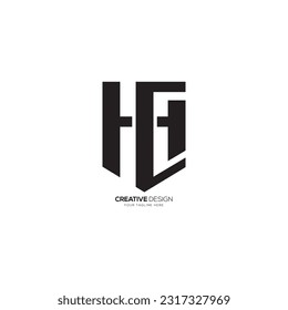 Letter HC or CH classic art with security shield shape monogram logo. CH logo. HC logo