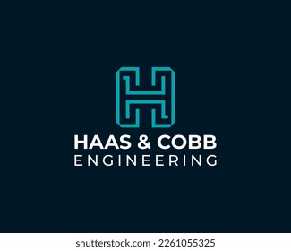 Letter HC CH Simple Monogram Logo