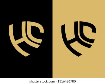 The letter HC with a clean line and has a shield concept