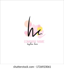 Letter hc Handwriting Logo. Initial Name. Monogram Logos. Vector art for business and company identity