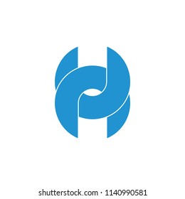 letter hc linked design monogram logo vector
