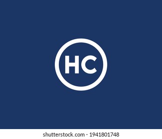 plantilla vectorial de diseño de logotipo HC de letra