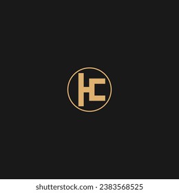 Plantilla de vectores de diseño de logotipo HC de carta, Ilustración de HC inicial,