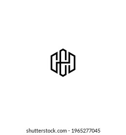Letter HC monogram logo design vector