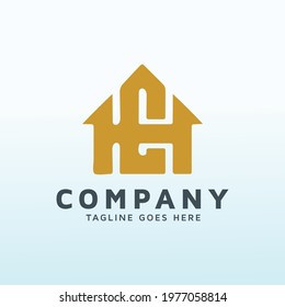 Letter Hc real estate logo design idea