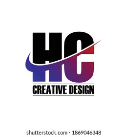 Letra HC simple vector de diseño de logotipo