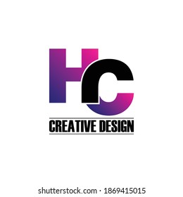 Letra HC simple vector de diseño de logotipo