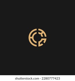 letter HCK Circle Logo Design Vector Template. Initial Linked Letter HCK Vector Illustration
