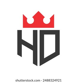 Letter HD Crown Logo. Crown on Letter HD Logo Design Template