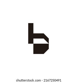 Letter hD Dh h D black geometric symbol simple logo vector