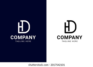 Letter HD or DH Logo Design Template