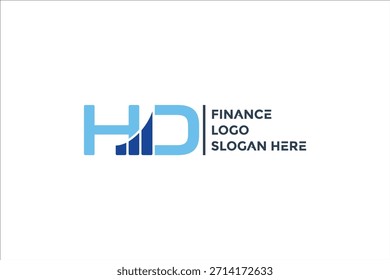 Carta HD Financial Chart Logo Diseño Vector Plantilla