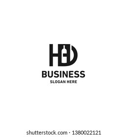 Letter HD Logo, with the bottle