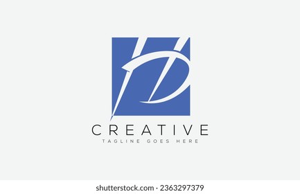 Letter HD logo design template vector illustration.